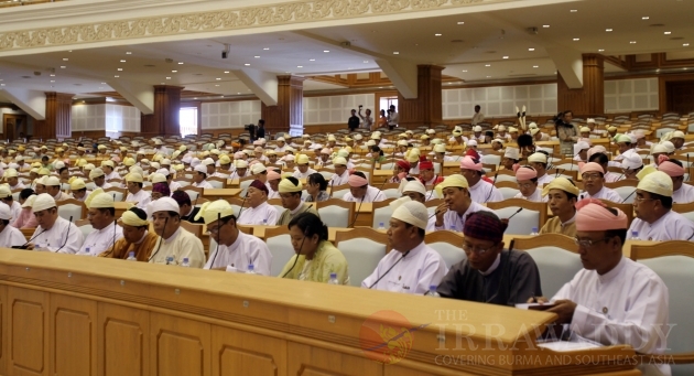 Members of parliament attend the last day of the second regular session of parliament at Hluttaw building in Myanmar's new capital Naypyitaw on Friday, Nov.25, 2011, in Naypyitaw, Myanmar Members of parliament attend the last day of the second regular session of parliament at Hluttaw building in Myanmar's new capital Naypyitaw on Friday, Nov.25, 2011, in Naypyitaw, Myanmar
