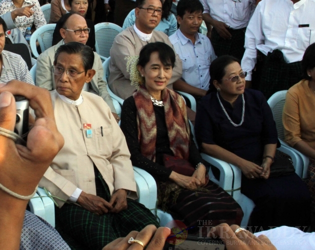 Aung San Suu Kyi attends music concert organized by NLD party at Myanmar Convention Center (MCC) on Friday, Dec.30, 2011, in Yangon, Myanmar