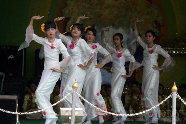 Myanmar Water Festival (Thingyan) on 13 April 2012, Yangon, Myanmar.