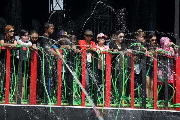 Myanmar Water Festival (Thingyan) on 13 April 2012, Yangon, Myanmar.