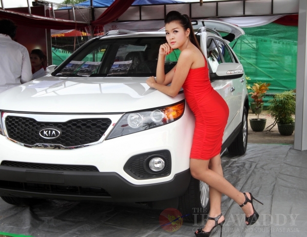 Luxury car show in Rangoon