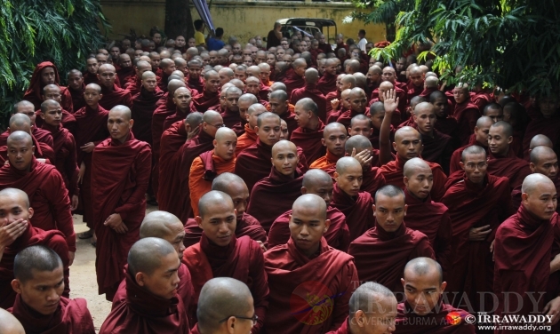 Monks protest against OIC office