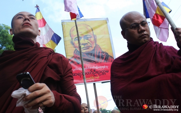 Monks protest against OIC office