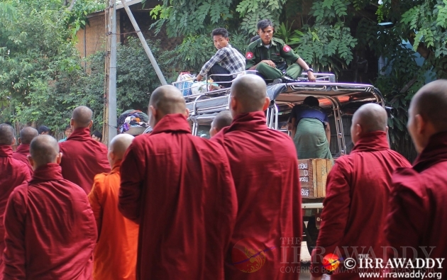 Monks protest against OIC office