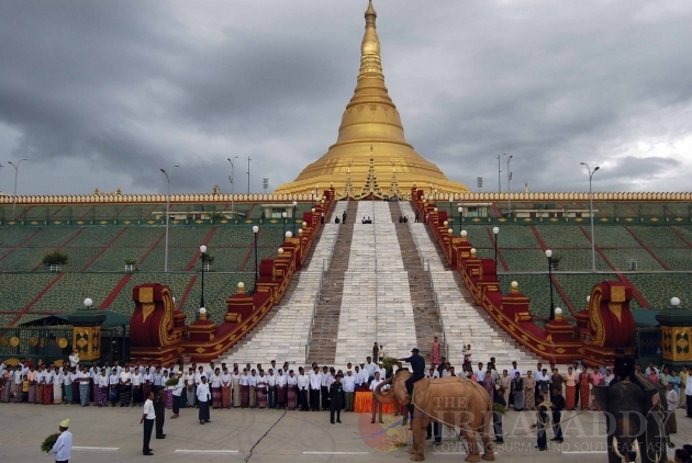 Mahouts train Myanmar's fifth white elephant