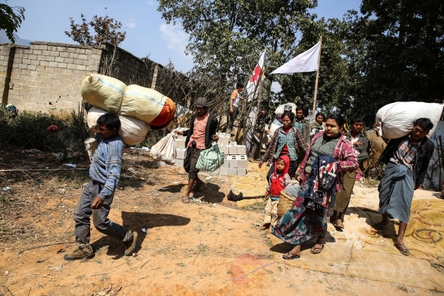 Civilians displaced