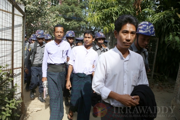 Four student activists  in Rangoon