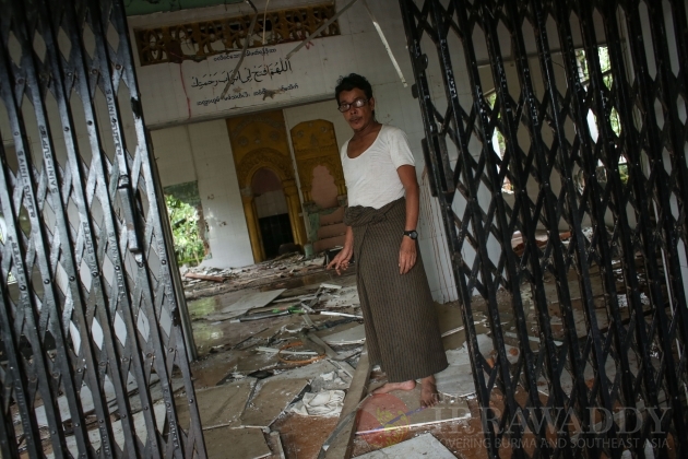 Thuye Thamain village mosque destroyed