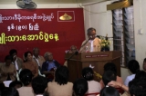 NLD was celebrating 90 years anniversary of National Day at NLD headquarters in Rangoon, Burma.