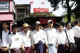 NLD memberships was celebrating 90 years anniversary of National Day at NLD headquarters in Rangoon, Burma.
