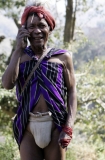 A Chin ethnic man uses a mobile phone in Mindat, Chin State in northwestern region of Myanmar. Myanmar's telecommunication authorities has carried out the pilot project to link Thailand, Malaysia, as well as China as part of its plan for expanding GSM coverage to the border areas next to its Southeast neighbors. With the aim of providing better GSM phone line services to link the region. The government has implemented the plan, a local weekly journal reported. Only military and business elites can get GSM mobile phone costs K 1,500,000 (around US$ 1500) per item in the country.