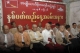 Senior leaders of National League for Democracy (NLD) party attend the party's 18th anniversary celebration at party's headquarters, in Rangoon, Burma.