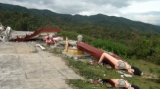 The 6.8 magnitude earthquake destroyed monastery and Buddha images in Tarlay, Easter Shan State, Burma.