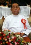 Burma’s Vice-President Thiha Thura Tin Aung Myint Oo attends the ceremony 20th Annual Meeting of the Union of Burma Federation of Chambers of Commerce and Industry in Nayphitaw, the capital in Burma.