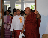 The opening ceremony of Sitagu International Buddhist Academy holds in Dagon Township, Rangoon, Burma. Burma Vice-President Thiha Thura Tin Aung Myint Oo also attends this opening ceremony.