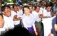 06-07-11 Myanmar democracy leader, Aung San Suu Kyi visits mount Popa and Bagan with her son, Kim Aris and other NLD party members.