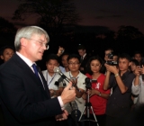 Andrew John Bower Mitchell,secretary of state for international development of Britain and Daw Aung San Suu Kyi visit   Mother's Home Free Education Center and in evening he visit Tauk-Kyaunk war cemetery and hold brief press conference.