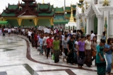 Rakhine Pray at Shwedagon Pagoda on 10 June 2012, Yangon, Myanmar.