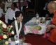 Myanmar pro-democracy leader Aung San Suu Kyi visits a monastery in Kaw-Hmu where she won a parliament seat during by-elections. She met with Buddhist monks and talks to villagers at a monastery on Thursday, July.5, 2012, in Yangon, Myanmar.