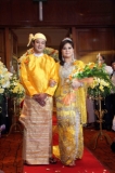 19-08-12 Myanmar models in wedding attire during a wedding bridal show at Park Royal hotel in Yangon, Myanmar.