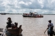 The water-craft from port-police squad came to warn for the security of the people who take sampan to take a look at the salvation site. (Photo – Sai Zaw/ Irrawaddy)