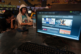 05-09-14 - PHOTO:- Sai Zaw Gamers and game lovers at Myanmar Gaming Festival, the biggest ever Gaming event ever held in Myanmar took place at Thuwunna Stadium