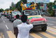 The fans cheering at the vehicle that carried the Myanmar National Footbal Team, the champion of Philippines Peace Cup to Thuwunna Footaball Stadium from Yangton International Airport. Myanmar got a draw result when playing against the Philippines National Team at their home. Myanmar National Team became Champion with Soe Min Oo, the substitute player scored a goal during the extra time. (Photo – Sai Zaw/ Irrawaddy)