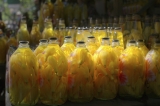 Bottled Sagawar flowers, one of the symbols of Popa Region. (Photo - teza hlaing / The Irrawaddy)