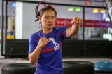 MMA fighter Antonia is seen at her training on April 4, 2018.  Photo - Htet Wai/ Irrawaddy
