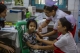 Children receiving a measles vaccine at Lanmadaw township clinic on November 28, 2019.  Photo - Htet Wai/ Irrawaddy