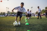 Football For School project carry by FIFA was launched at Thuwunna artificail turf stadium, Myanmar on January 31, 2020.  Photo - Htet Wai/ Irrawaddy
