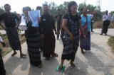 Ex-child soldier Aung Ko Htwe, a former child soldier and defendant in a criminal suit being brought by the military, arrives at the Dagon Seikkan Township Court in january 17,2018.(Photo - Chanson/The Irrawaddy)