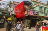 Strikes in Mandalay amid repression  In Mandalay, many medical families marched on motorbikes this morning, while the Mya Taung protest march, which included monks, marched daily amid obstacles, despite various forms of crackdown on protesters and protesters. March 9.2021 Photo-ZawZaw