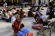 Buddhist devotees pray at Victory Ground of Shwedagon Pagoda in Rangoon, Burma.