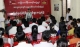 Burma pro-democracy leader Aung San Suu Kyi addresses during meeting with youth members of her National League for Democracy at the party's headquarters in Rangoon, Burma.