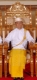 Burma President Thein Sein sits on chair as he poses for photo at the parliament in Naypyidaw, Burma.