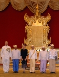 Burma’s President Thein Sein welcomes Ms Bronte Nadine Moules, Ambassador of Australia to the Union of Burma at the hall of President Parliament in Naypyitaw, Burma.