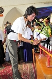05-07-11 - PHOTO:- Irrawaddy Kim Aris, the son of democracy icon, Aung san suu Kyi visiting a pagoda in Bagan