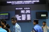 Thain Phyu Money Exchange Center open in Yangon on Saturday, October 1, 2011.