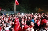 Supporters full of happiness for the victory of NLD in the Apr 1 by-election, 2 Apr 2012, Yangon, Myanmar.