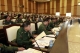 Military representative swear during a session at parliament buildings in Naypyitaw, Myanmar, Monday, April.23, 2012.
