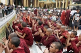 Rakhine Pray at Shwedagon Pagoda on 10 June 2012, Yangon, Myanmar.