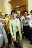The lady at the Parliament on 9th July 2012, Naypyidaw, Myanmar.