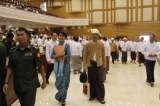 The lady at the Parliament on 10th July 2012, Naypyidaw, Myanmar.