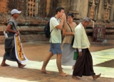01-09-12 - Photo Jpaing Tourists stroll through a Pagoda in Burma