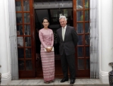 Suu Kyi meets British Secretary of State for international development