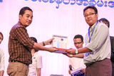 12-08-14 - Photo:- JPaing Myanmar Youth Film Festival award at Sky Star Hotel in Yangon.