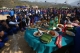 The golden jubilee of Lisu Literature and Tradition New Year festival was held on Feb 26-28 in Mogkok. Lisu people from respective states attended the ceremony at which Lisu traditional foods and green tea were served to participants. Lisu people offering foods to their guardians. (Photo: Thaw Hein Htet/The Irrawaddy)