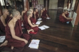 Monks reciting Buddha’s teachings.
