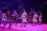 Wa dancers perform at the opening ceremony of an ethnic summit in Panghsang, Wa Special Region. (Photo: Jpaing / The Irrawaddy)